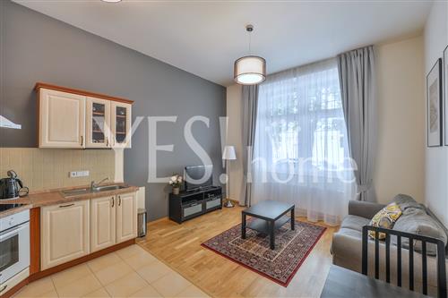 Pronájem zařízeného bytu 2+kk, 40 m2, Na Kozačce, Praha 2 - Vinohrady