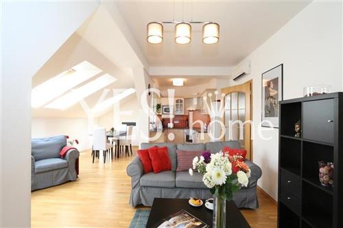 Pronájem luxusního, plně zařízeního bytu 3+kk, 105 m2, Sázavská, Praha 2 - Vinohrady